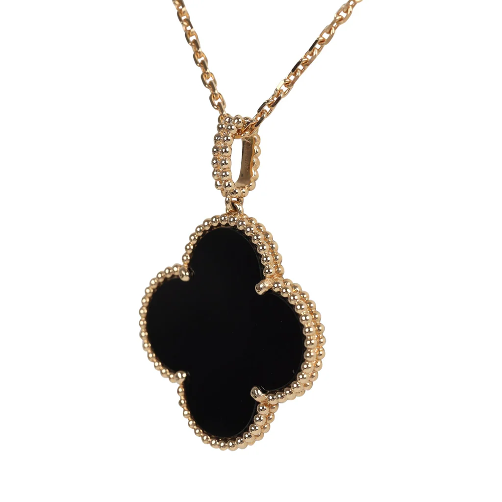 Van Cleef & Arpels Magic Alhambra Long Necklace 1 Motif Onyx 18K Yellow Gold Hardware – Bild 3