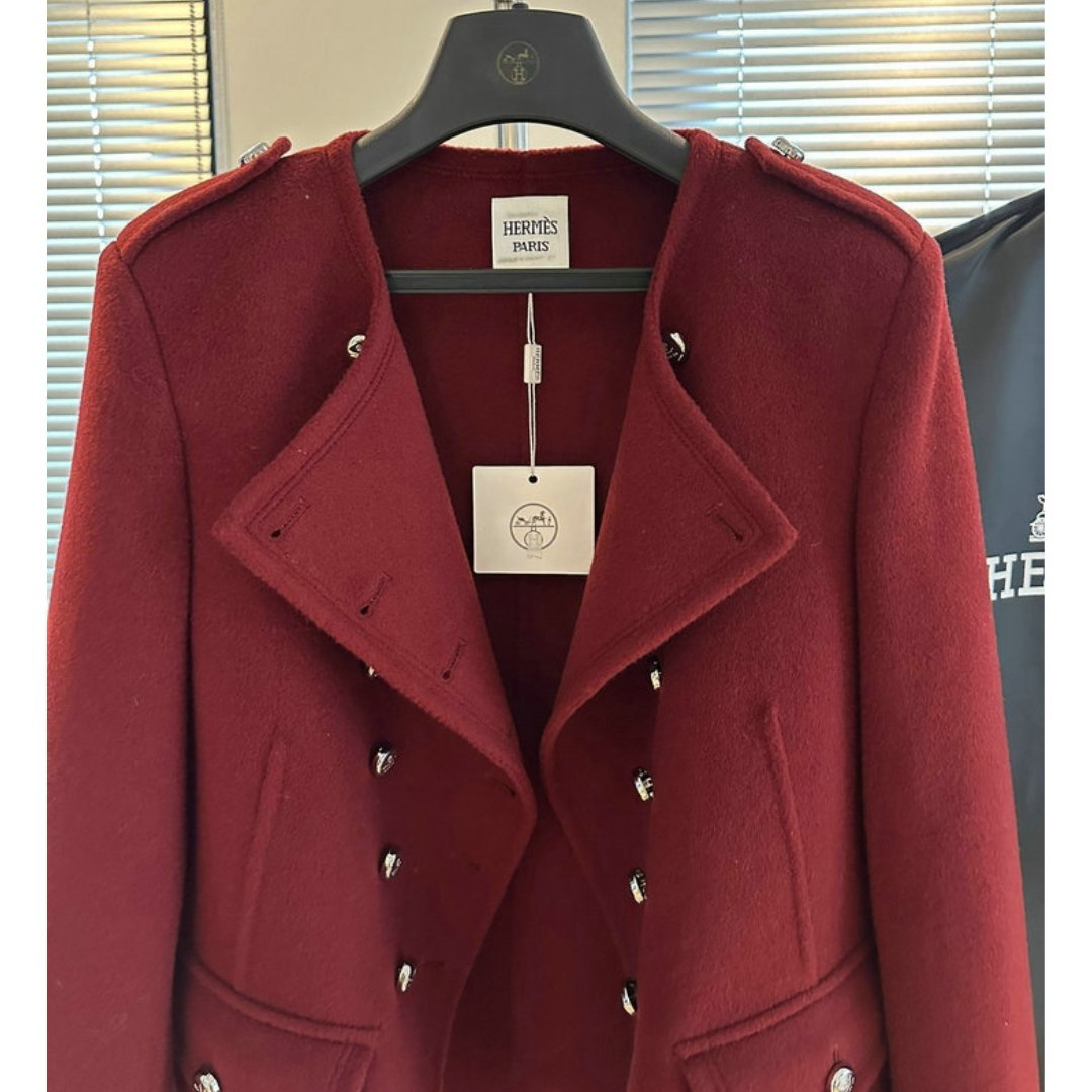 Trenchcoat Klassisch Bordeaux – Bild 4